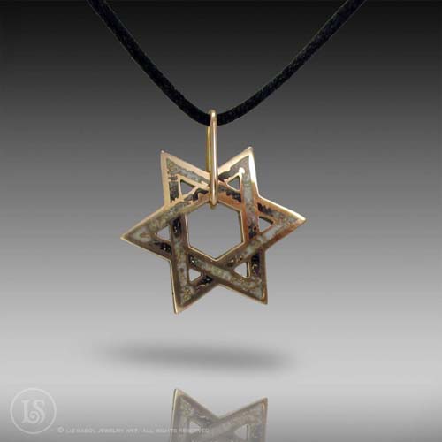 Star of David Pendant, Bronze