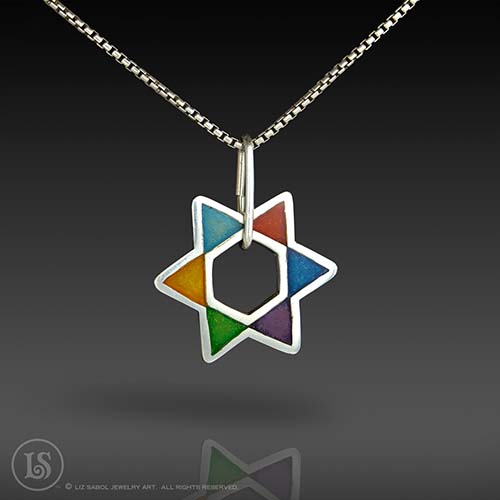 Star of David Pendant, 960 Sterling Silver